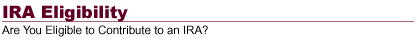 IRA Eligibility